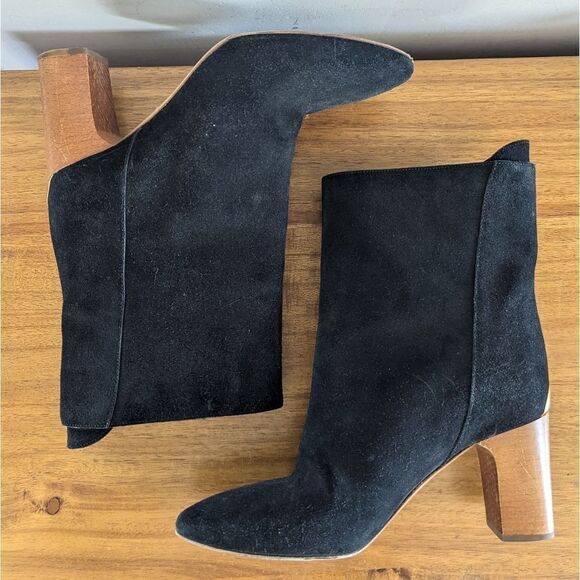 Chloe Suede Booties 35 1/2 / 5.5 Whimsigoth Witchy Romantic Dark Academia Chic - Picture 7 of 9